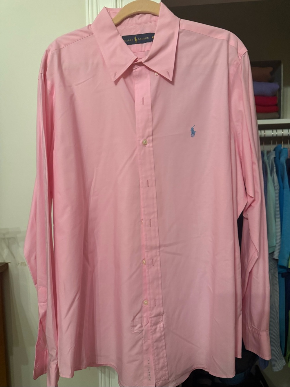 Polo by Ralph Lauren Men’s Pink Button-Down Dress Shirt